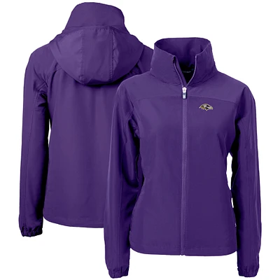 Women's Cutter & Buck Purple Baltimore Ravens Charter Eco Recycled Full-Zip Jacket