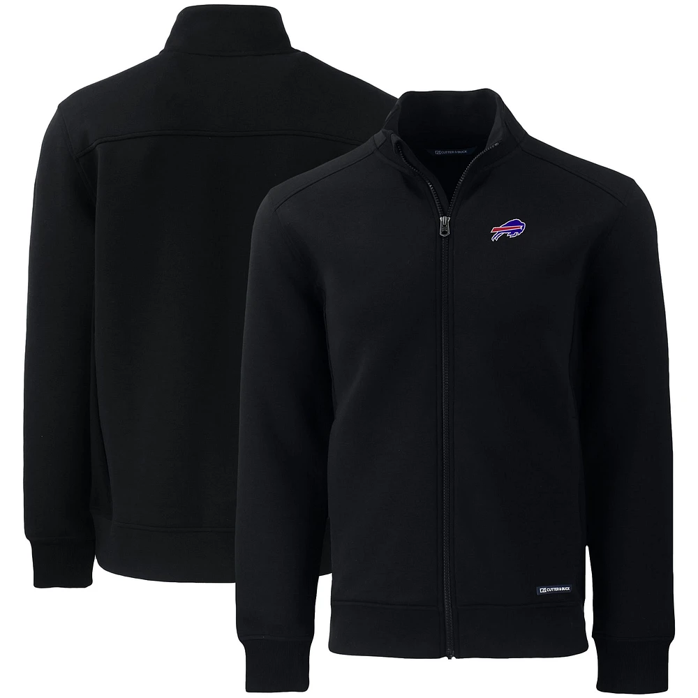 Men's Cutter & Buck Black Buffalo Bills Roam Eco Recycled Full-Zip Jacket