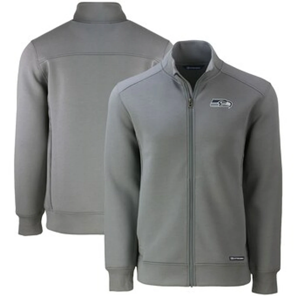 Men's Cutter & Buck Gray Seattle Seahawks Roam Eco Recycled Full-Zip Jacket