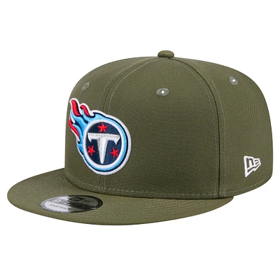 Men's New Era Olive Tennessee Titans Main 9FIFTY Snapback Hat