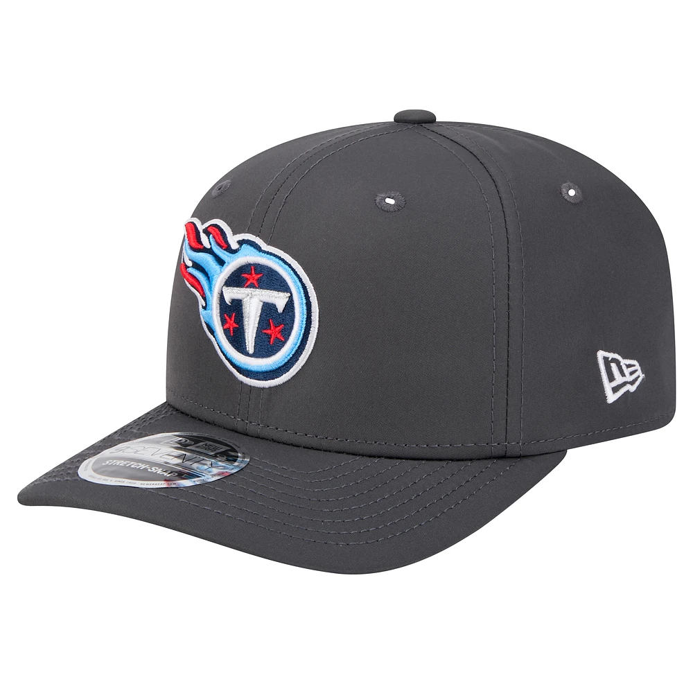 Men's New Era Graphite Tennessee Titans Main 9SEVENTY Stretch-Snap Hat