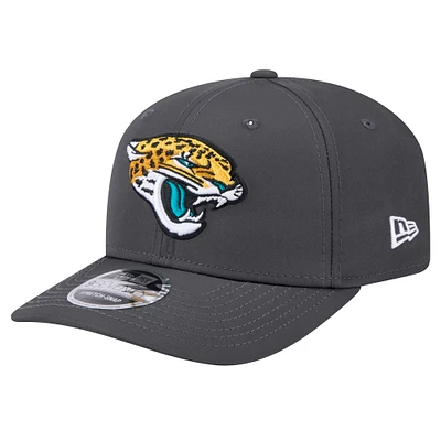 Men's New Era Graphite Jacksonville Jaguars Main 9SEVENTY Stretch-Snap Hat