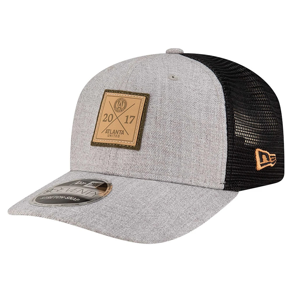 Men's New Era Heather Gray Atlanta United FC 9SEVENTY Stretch-Snap Adjustable Hat
