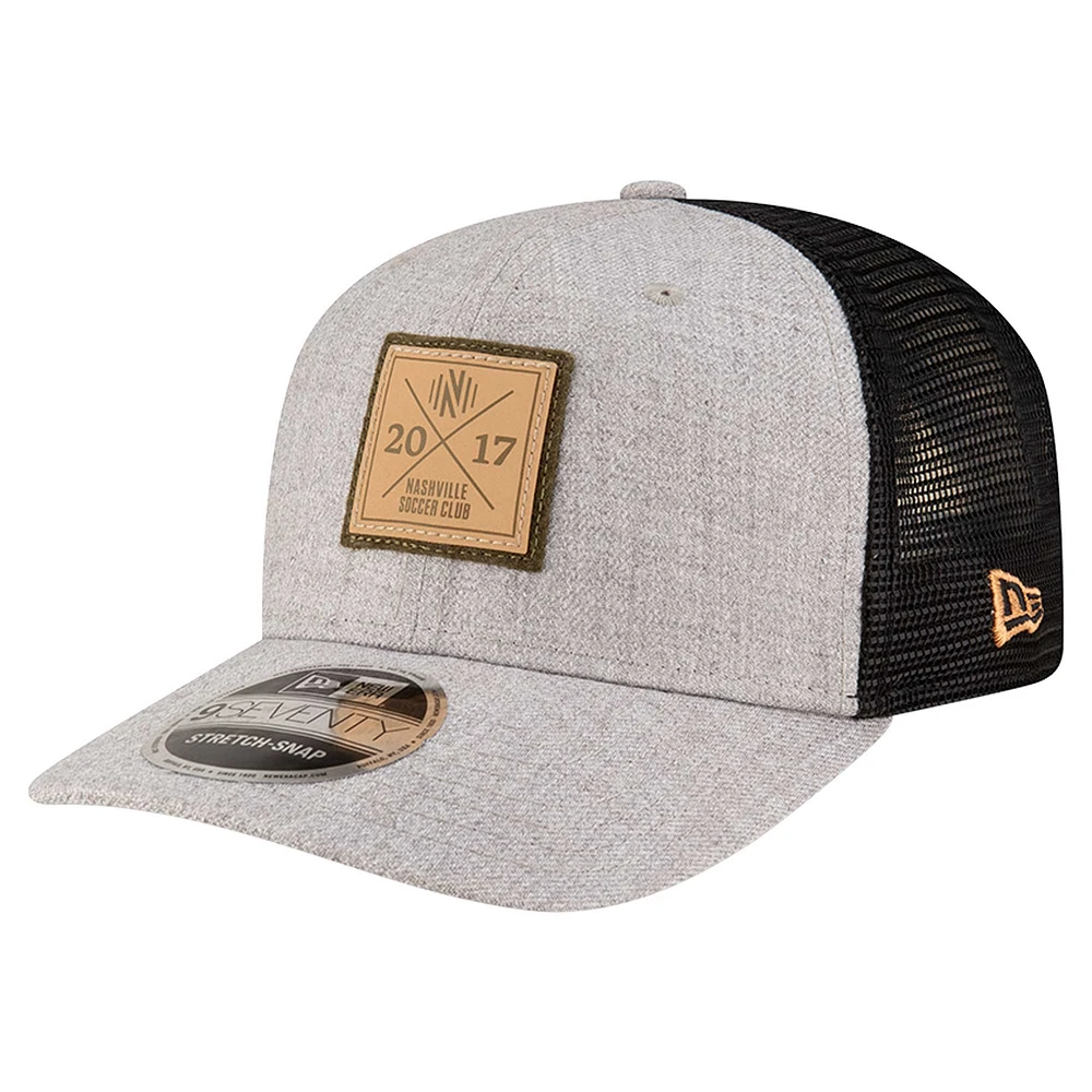 Men's New Era Heather Gray Nashville SC 9SEVENTY Stretch-Snap Adjustable Hat