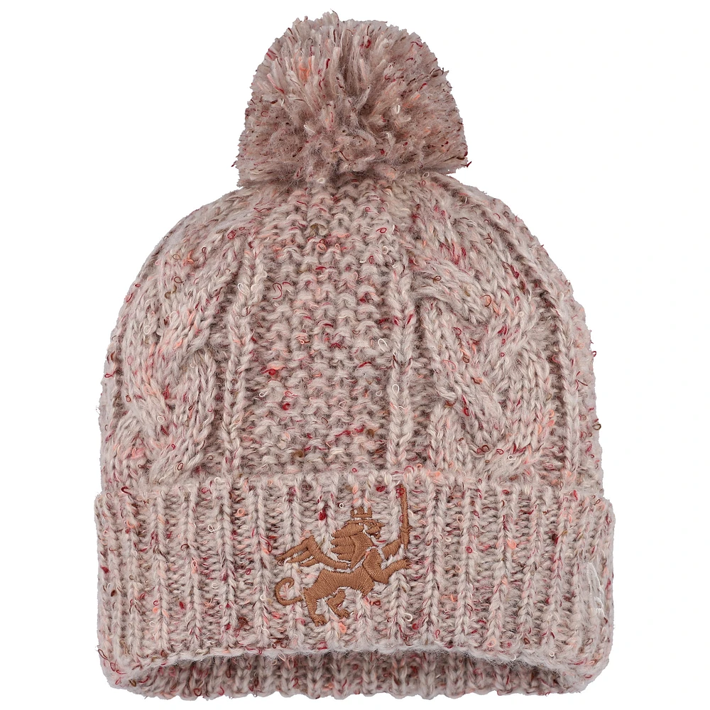 Women's New Era Tan FC Cincinnati Cuffed Knit Hat with Pom