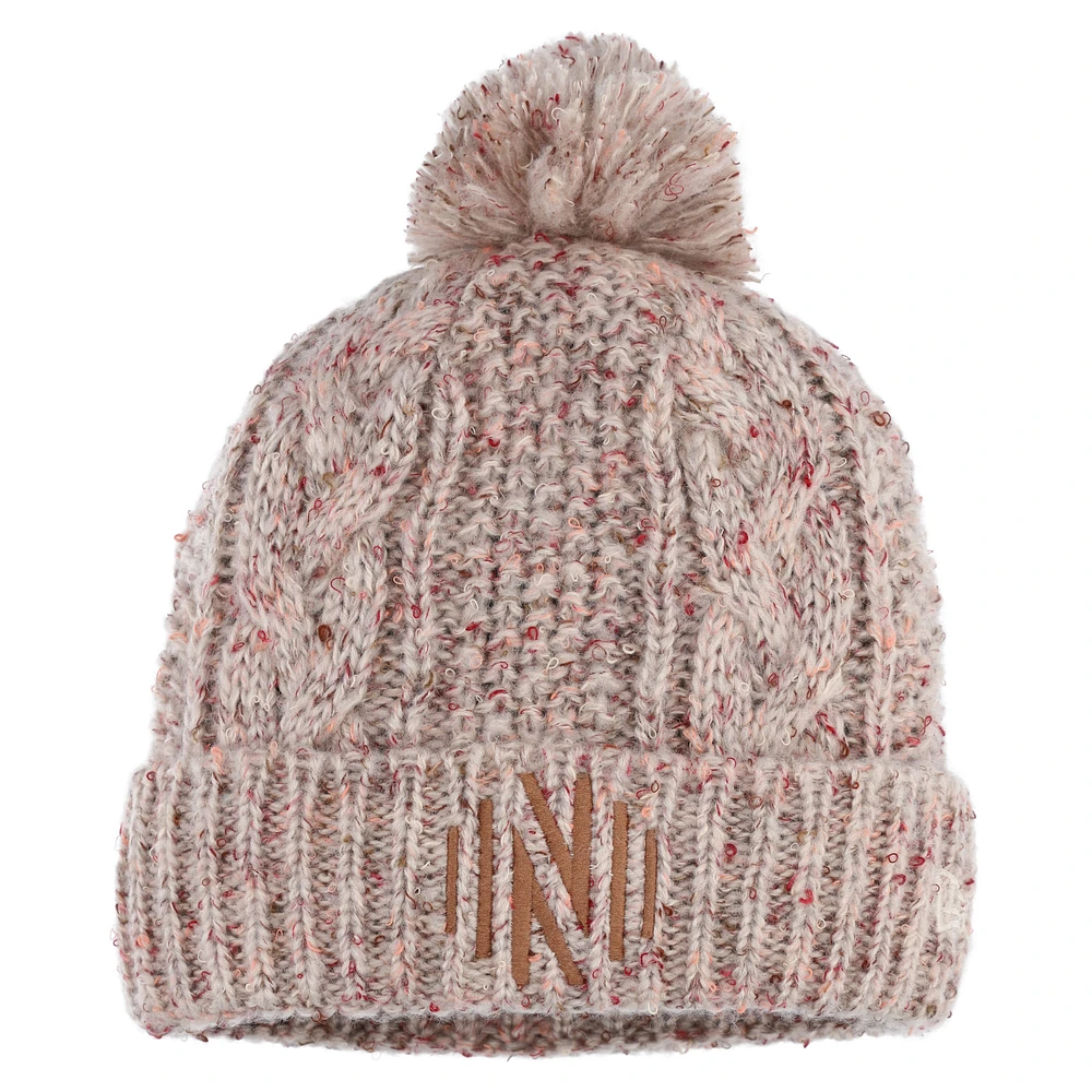 Women's New Era Tan Nashville SC Cuffed Knit Hat with Pom