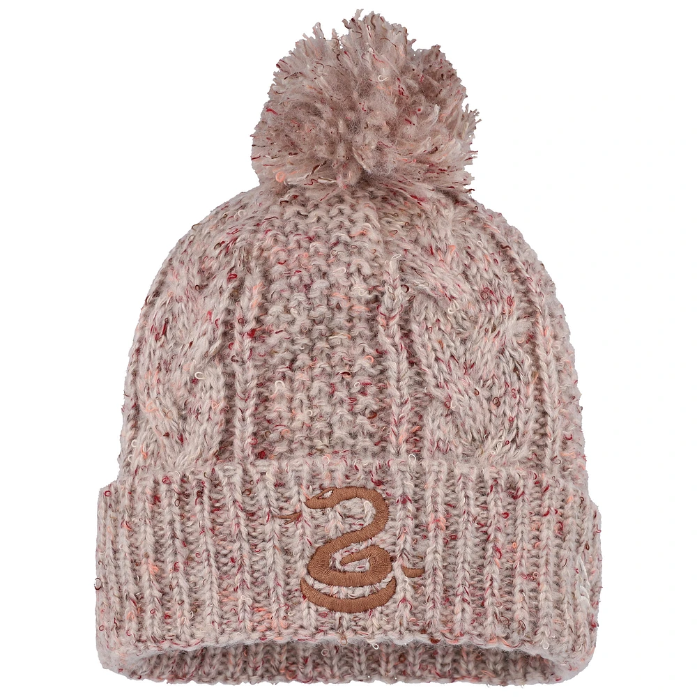 Women's New Era Tan Philadelphia Union Cuffed Knit Hat with Pom