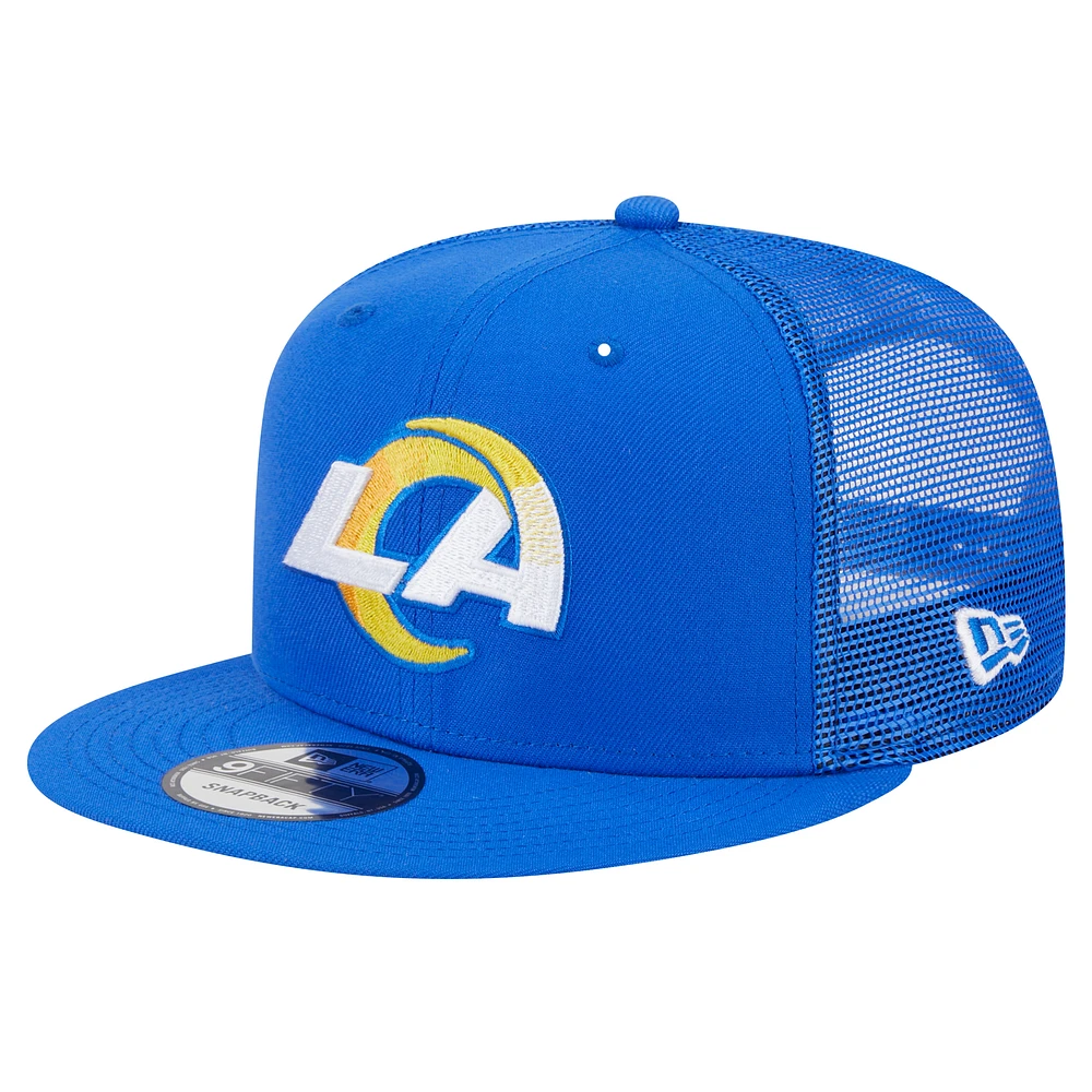 Men's New Era Royal Los Angeles Rams Main Trucker 9FIFTY Snapback Hat