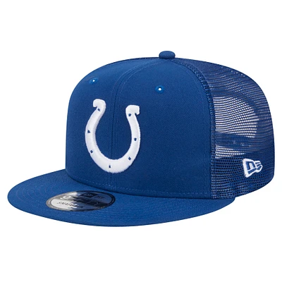 Men's New Era Royal Indianapolis Colts Main Trucker 9FIFTY Snapback Hat