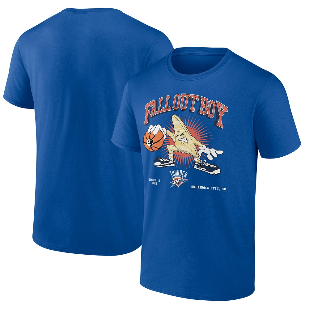 Men's Fanatics Blue Fall Out Boy x Oklahoma City Thunder So Much For (2our) Dust T-Shirt