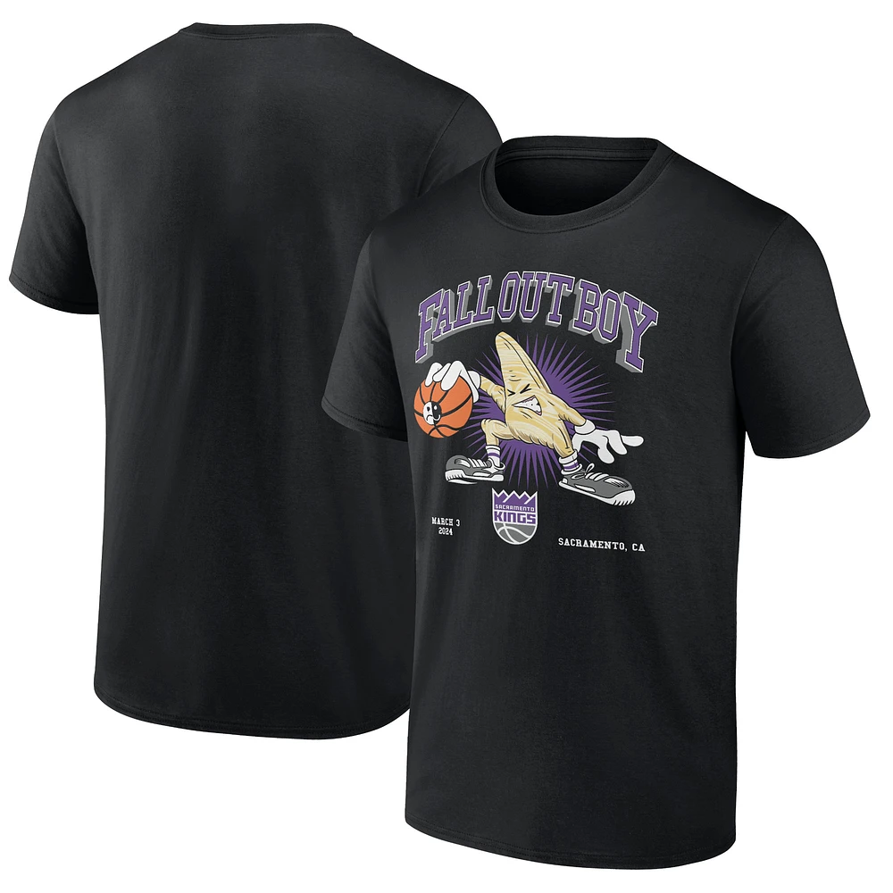 Men's Fanatics Black Fall Out Boy x Sacramento Kings So Much For (2our) Dust T-Shirt