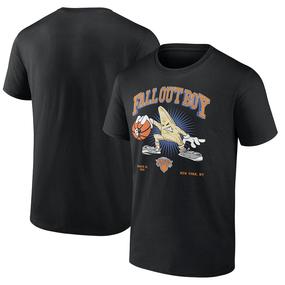 Men's Fanatics Black Fall Out Boy x New York Knicks So Much For (2our) Dust T-Shirt