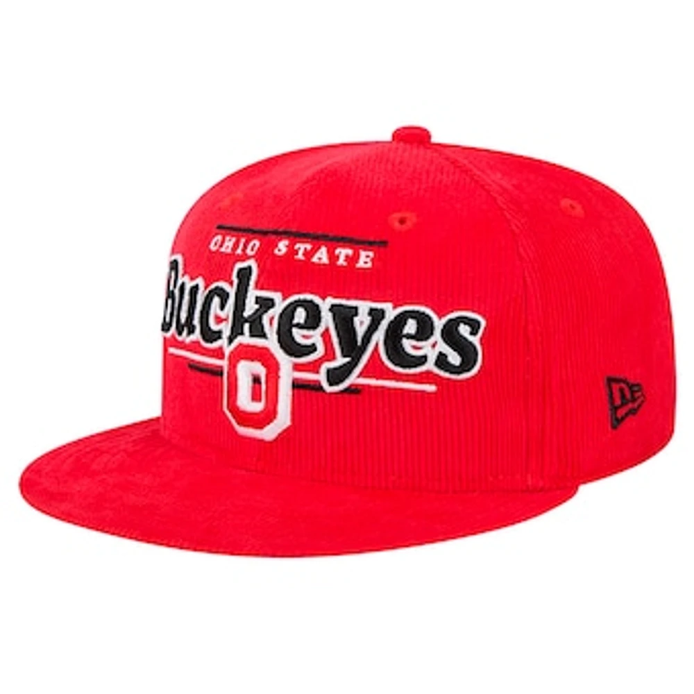 Men's New Era Scarlet Ohio State Buckeyes Display 9FIFTY Snapback Hat