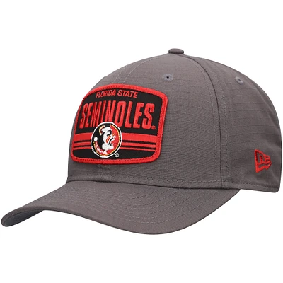Men's New Era Charcoal Florida State Seminoles Team Elevated 9SEVENTY Stretch-Snap Adjustable Hat