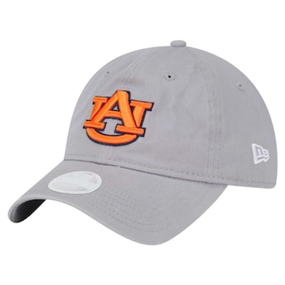 Women's New Era Gray Auburn Tigers Logo 9TWENTY Adjustable Hat