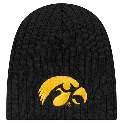 Infant New Era Black Iowa Hawkeyes Mini Fan Beanie
