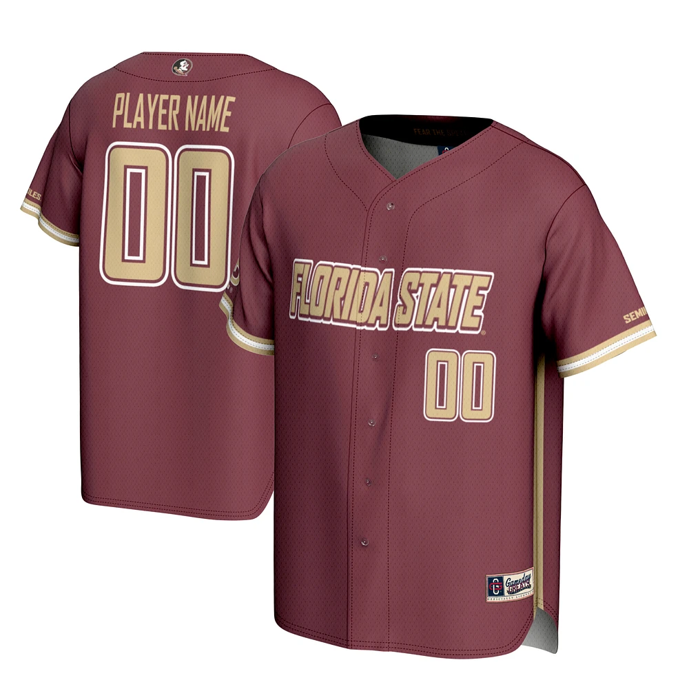 Men's GameDay Greats Garnet Florida State Seminoles NIL Pick-A-Player Lightweight Baseball Jersey