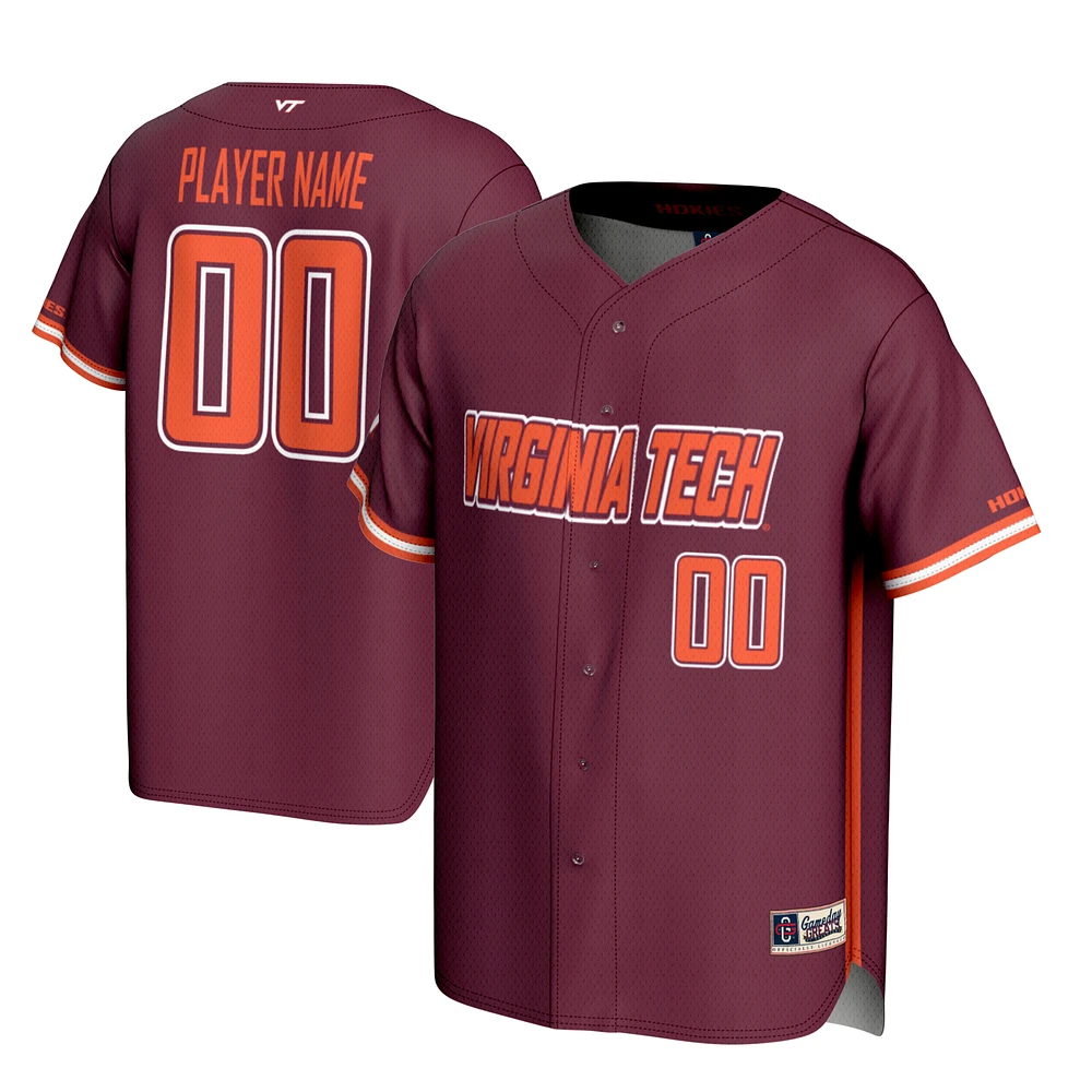 Men's GameDay Greats Maroon Virginia Tech Hokies NIL Pick-A-Player Lightweight Baseball Jersey