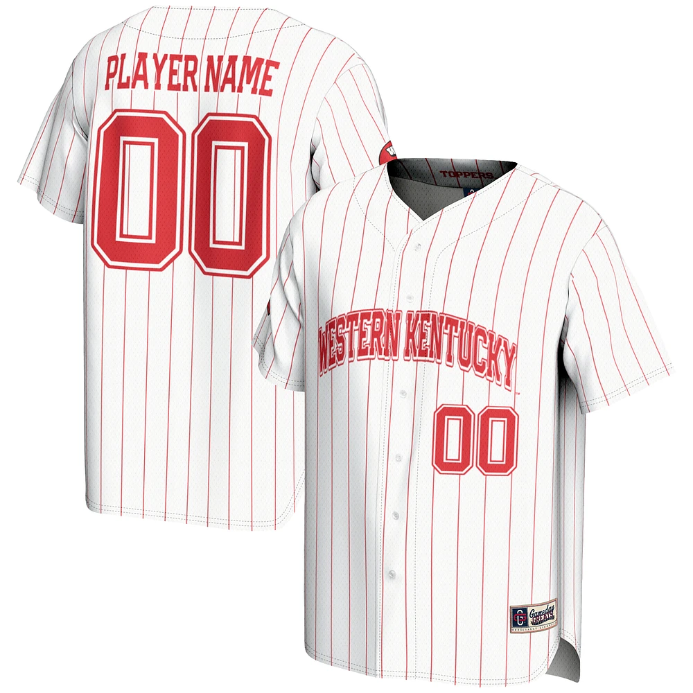 Men's GameDay Greats White Western Kentucky Hilltoppers NIL Pick-A-Player Lightweight Baseball Jersey