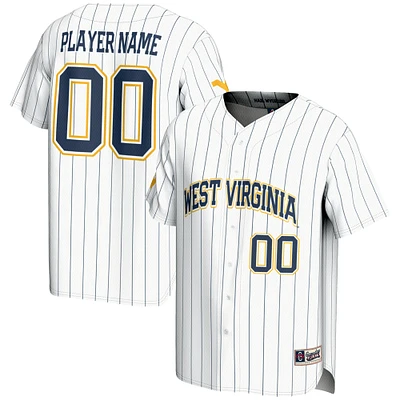 Men's GameDay Greats White West Virginia Mountaineers NIL Pick-A-Player Lightweight Baseball Jersey