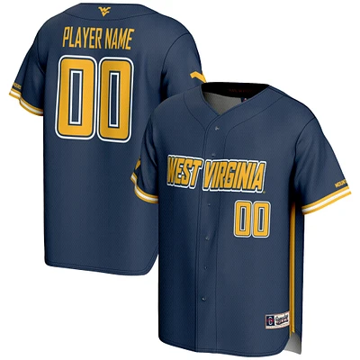 Youth GameDay Greats Navy West Virginia Mountaineers NIL Pick-A-Player Lightweight Baseball Jersey