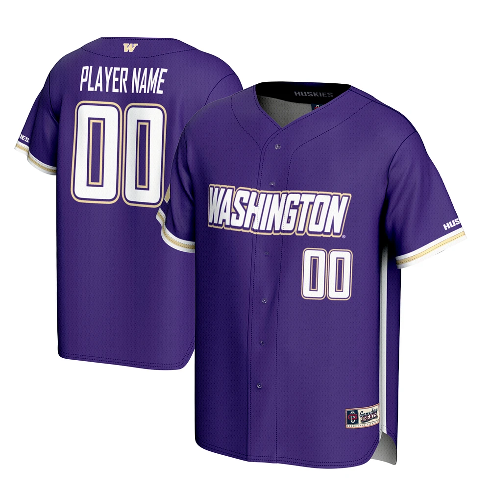 Youth GameDay Greats Purple Washington Huskies NIL Pick-A-Player Lightweight Baseball Jersey