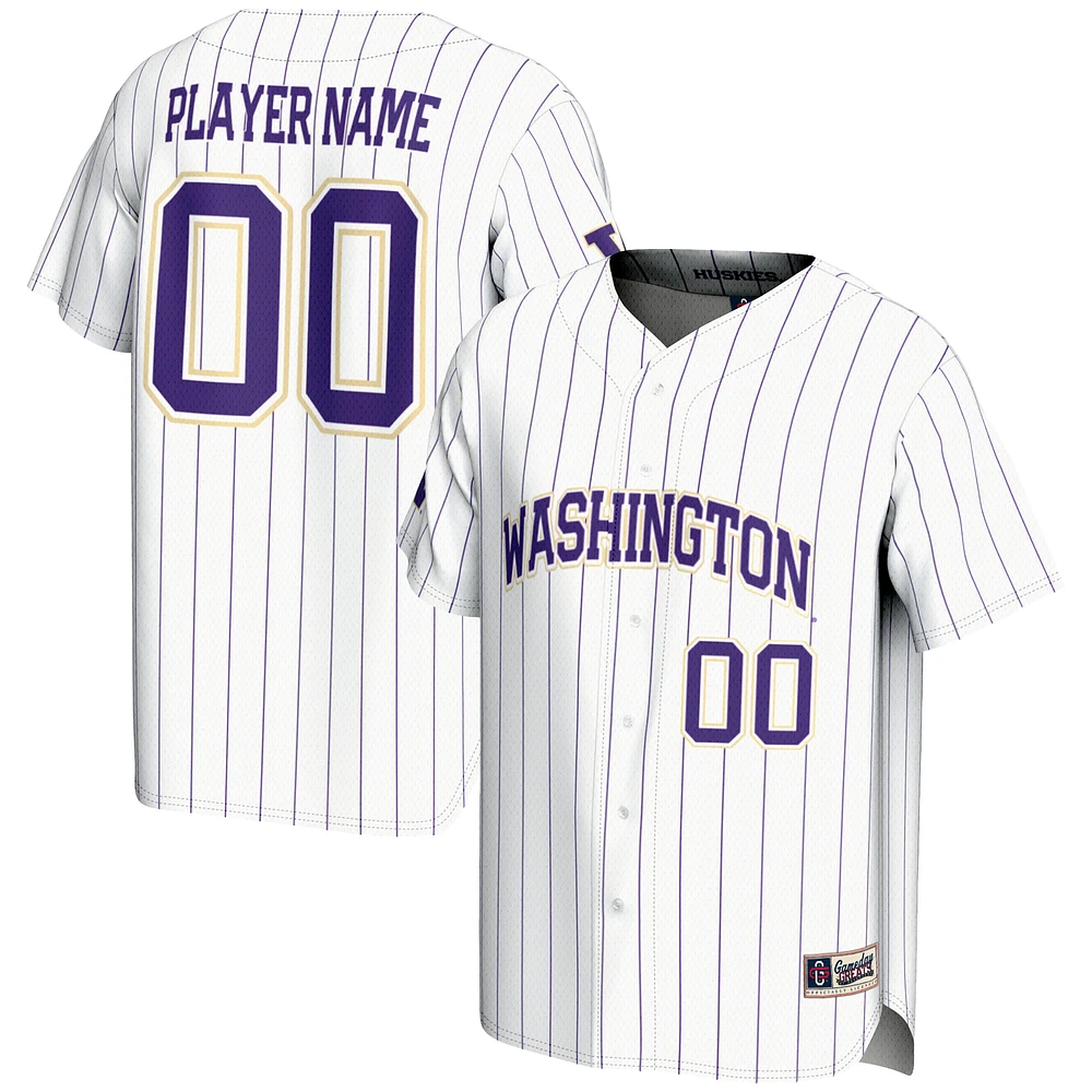 Youth GameDay Greats White Washington Huskies NIL Pick-A-Player Lightweight Baseball Jersey