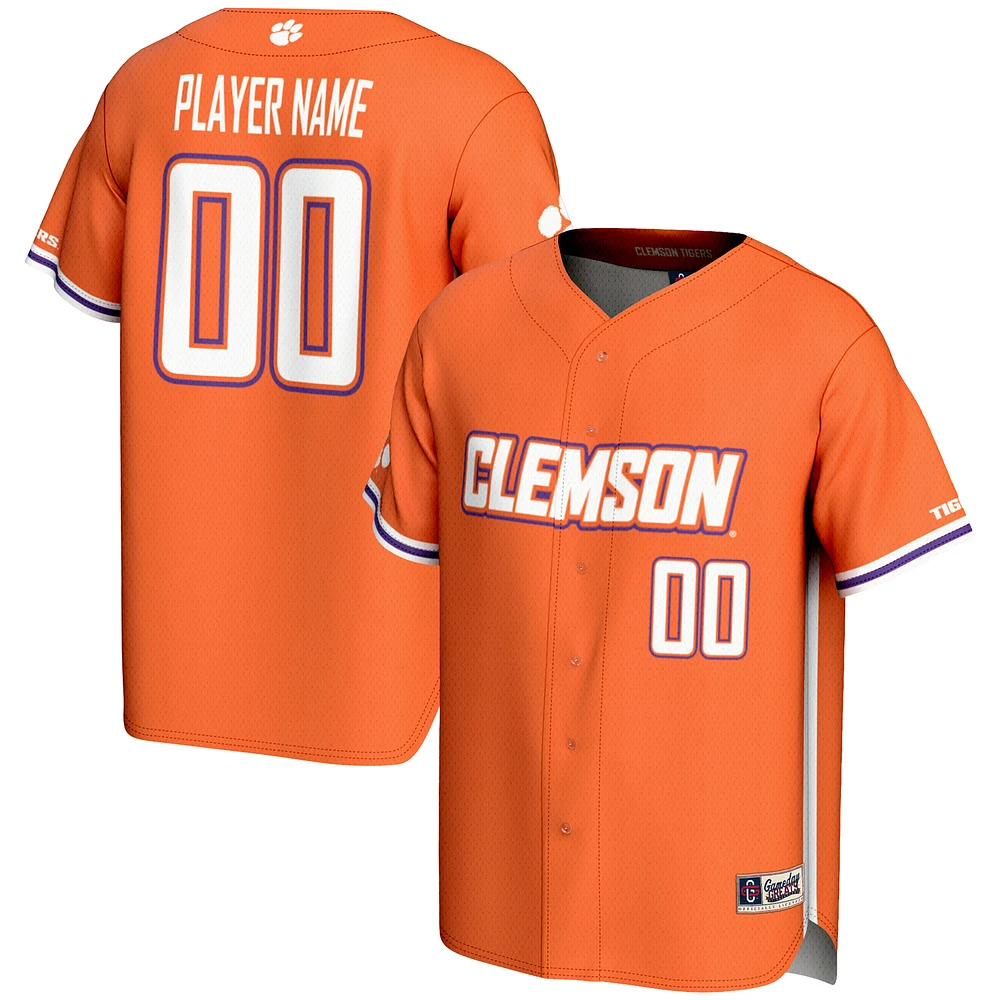 Youth GameDay Greats Orange Clemson Tigers NIL Pick-A-Player Lightweight Baseball Jersey