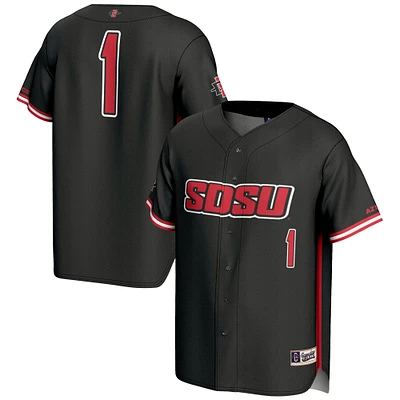 Men's GameDay Greats #1 Black San Diego State Aztecs Lightweight Baseball Fashion Jersey