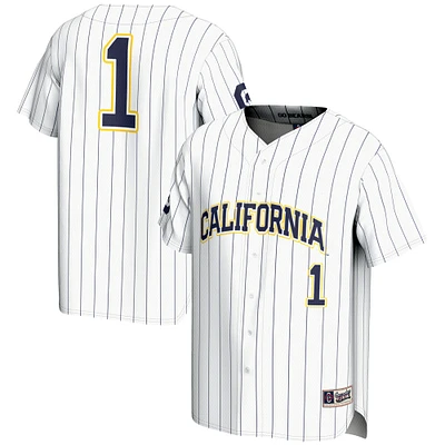 Men's GameDay Greats #1 White Cal Bears Lightweight Baseball Fashion Jersey