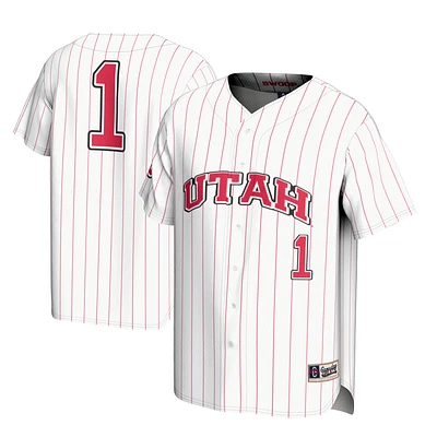 Youth GameDay Greats #1 White Utah Utes Lightweight Baseball Fashion Jersey
