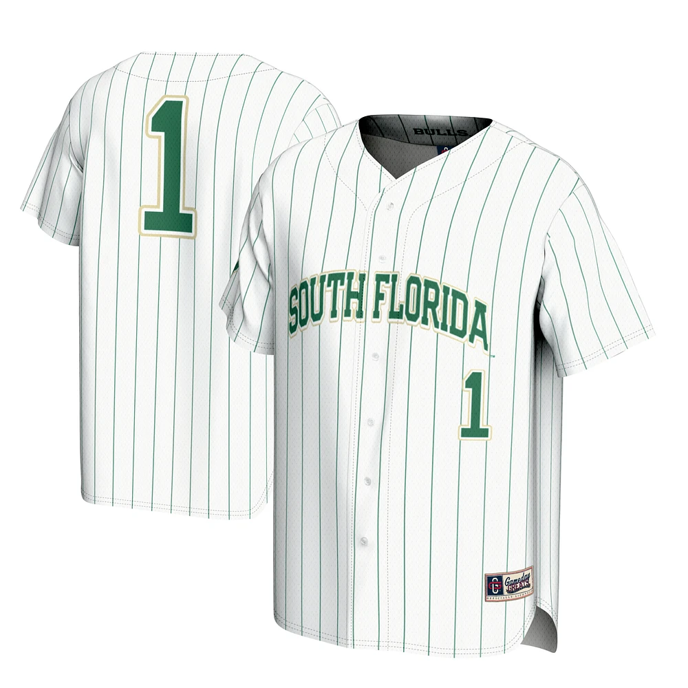 Youth GameDay Greats #1 White South Florida Bulls Lightweight Baseball Fashion Jersey