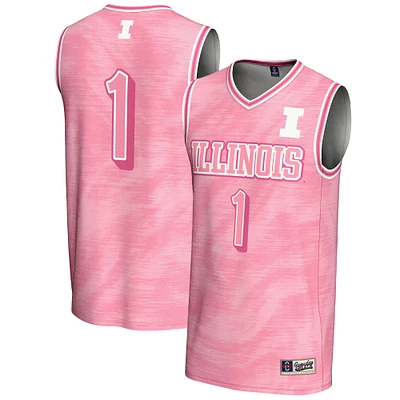 Unisex GameDay Greats #1 Pink Illinois Fighting Illini Lightweight Basketball Jersey