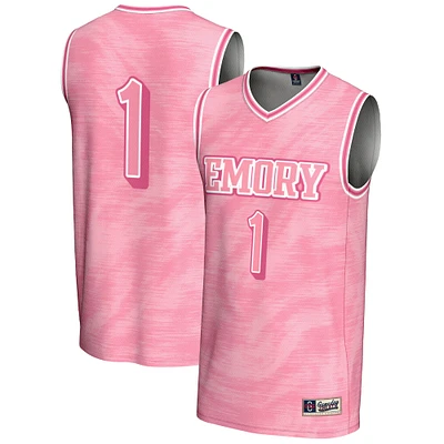 Unisex GameDay Greats #1 Pink Emory Eagles Lightweight Basketball Jersey