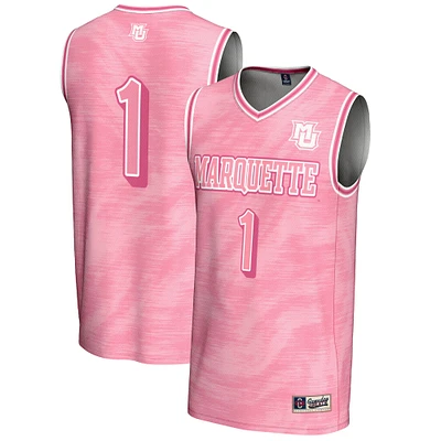 Youth GameDay Greats #1 Pink Marquette Golden Eagles Lightweight Basketball Jersey
