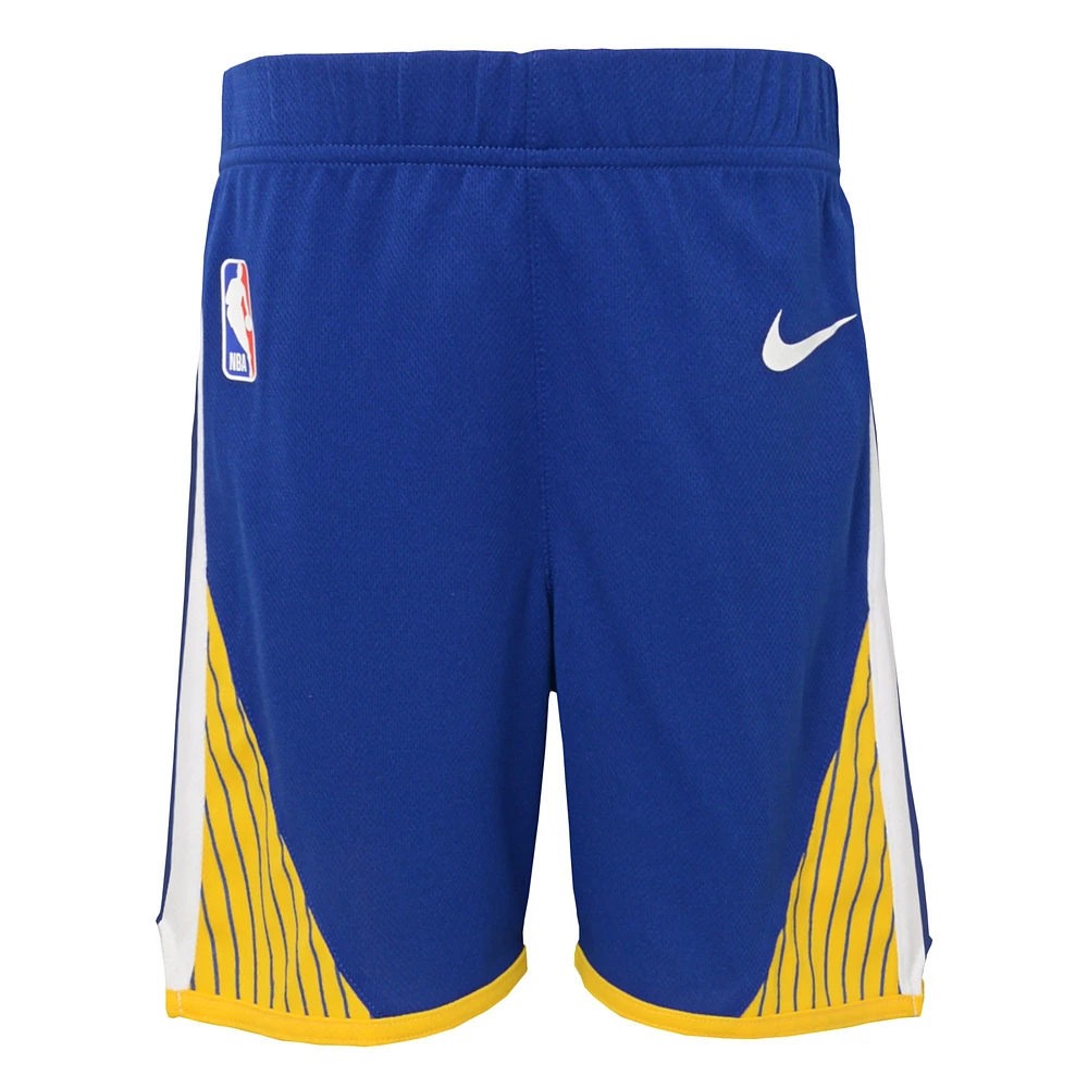 Preschool Nike Royal Golden State Warriors Icon Replica Shorts