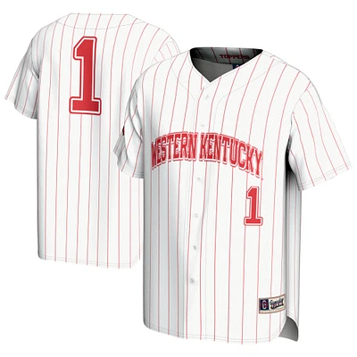 Youth GameDay Greats #1 White Western Kentucky Hilltoppers Lightweight Baseball Fashion Jersey