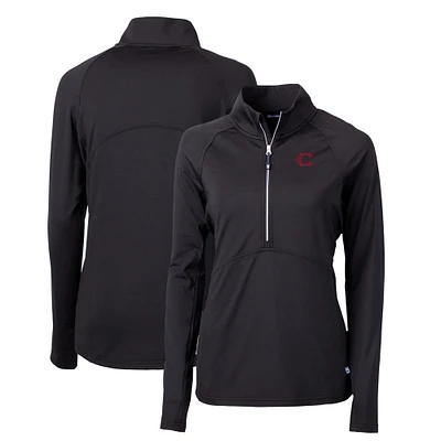 Women's Cutter & Buck Cincinnati Reds City Connect Adapt Eco Knit Stretch Recycled Half-Zip Pullover Top