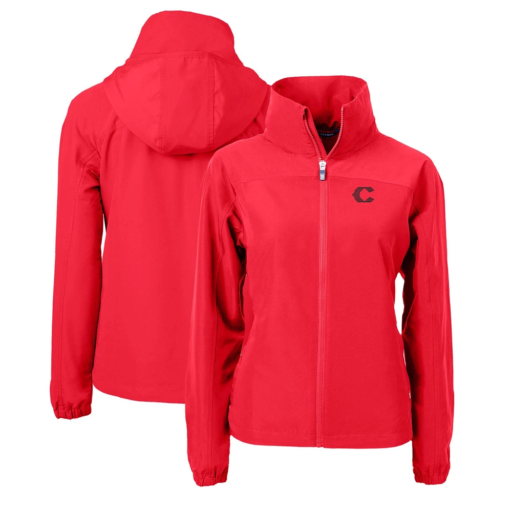 Women's Cutter & Buck Cincinnati Reds City Connect Charter Eco Recycled Full-Zip Jacket