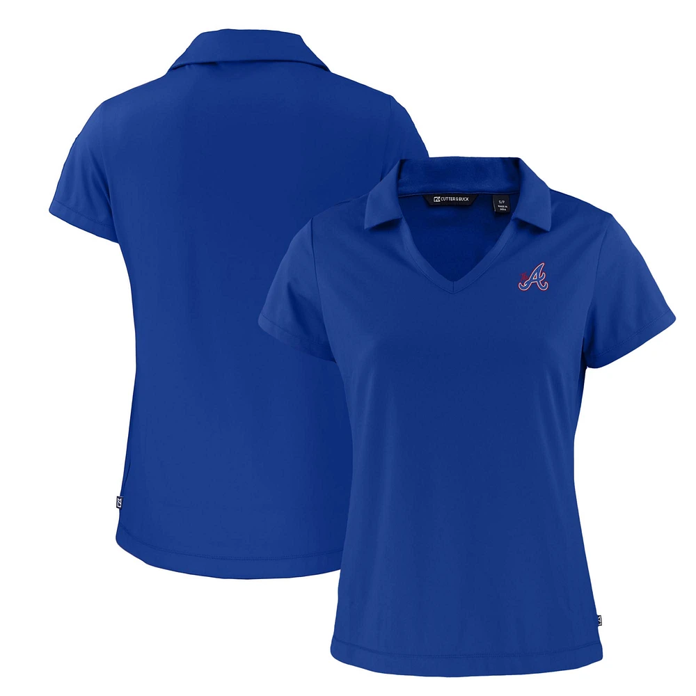 Women's Cutter & Buck Atlanta Braves City Connect Daybreak Eco Recycled V-Neck Polo