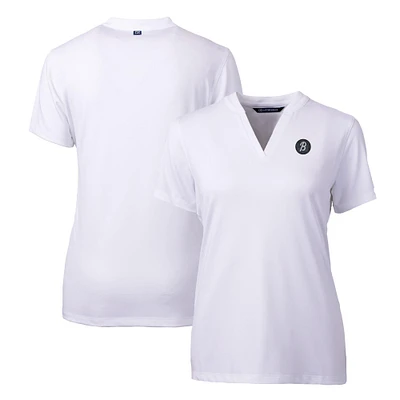 Women's Cutter & Buck White Baltimore Orioles City Connect DryTec Forge Stretch V-Neck Blade Top