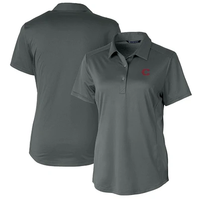 Women's Cutter & Buck Gray Cincinnati Reds City Connect Prospect Textured Stretch Polo