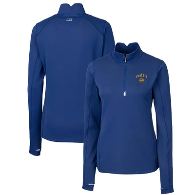 Women's Cutter & Buck Seattle Mariners City Connect Traverse Stretch Quarter-Zip Pullover Top