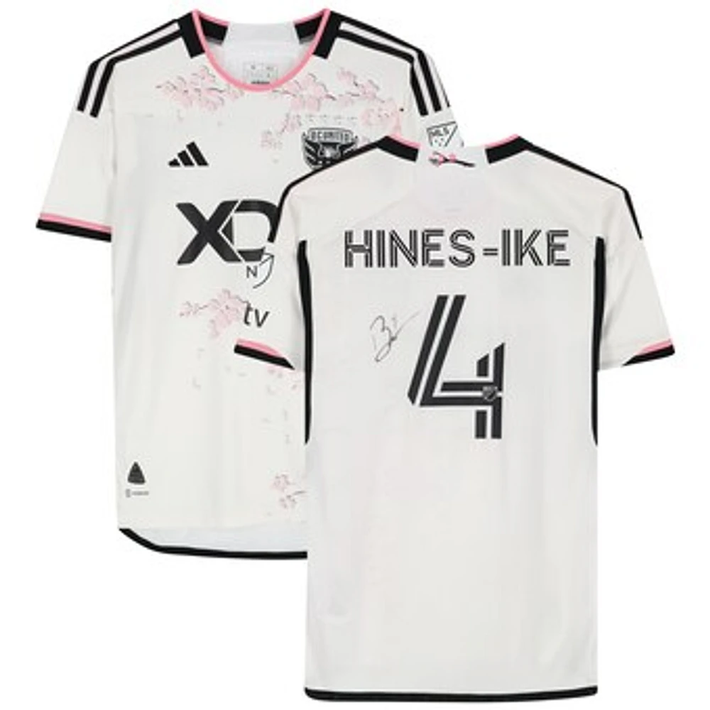 Brendan Hines-Ike D.C. United Autographed Match-Used #4 White Jersey from the 2023 MLS Season