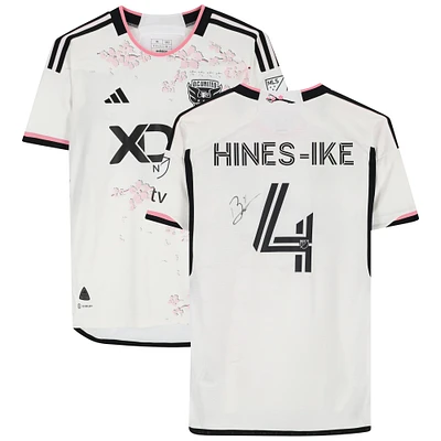 Brendan Hines-Ike D.C. United Autographed Match-Used #4 White Jersey from the 2023 MLS Season