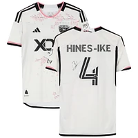 Brendan Hines-Ike D.C. United Autographed Match-Used #4 White Jersey from the 2023 MLS Season