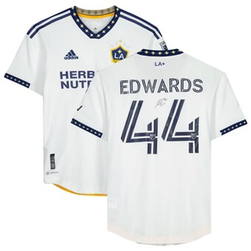 Raheem Edwards LA Galaxy Autographed Match-Used #44 White Jersey from the 2023 MLS Season