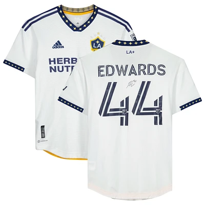 Raheem Edwards LA Galaxy Autographed Match-Used #44 White Jersey from the 2023 MLS Season
