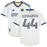 Raheem Edwards LA Galaxy Autographed Match-Used #44 White Jersey from the 2023 MLS Season
