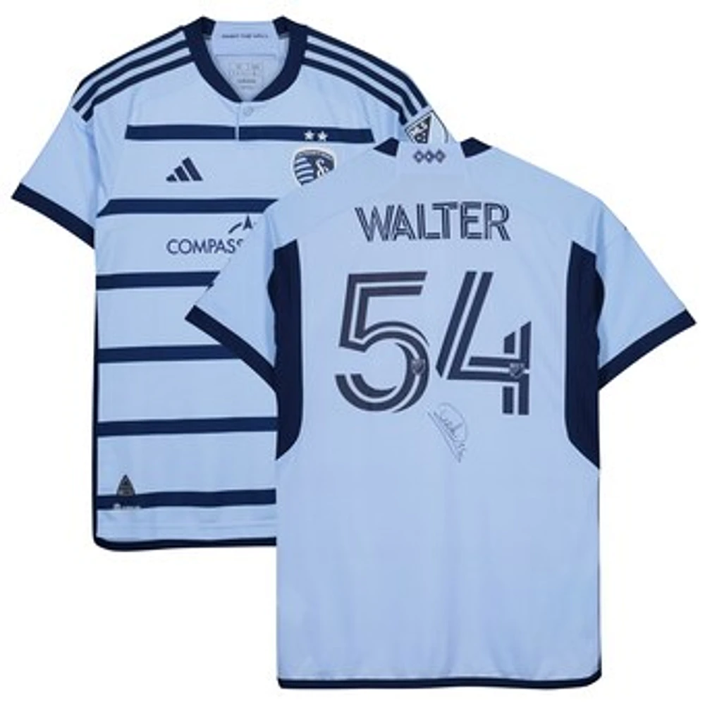 Rémi Walter Sporting Kansas City Autographed Match-Used #54 Blue Jersey from the 2023 MLS Season